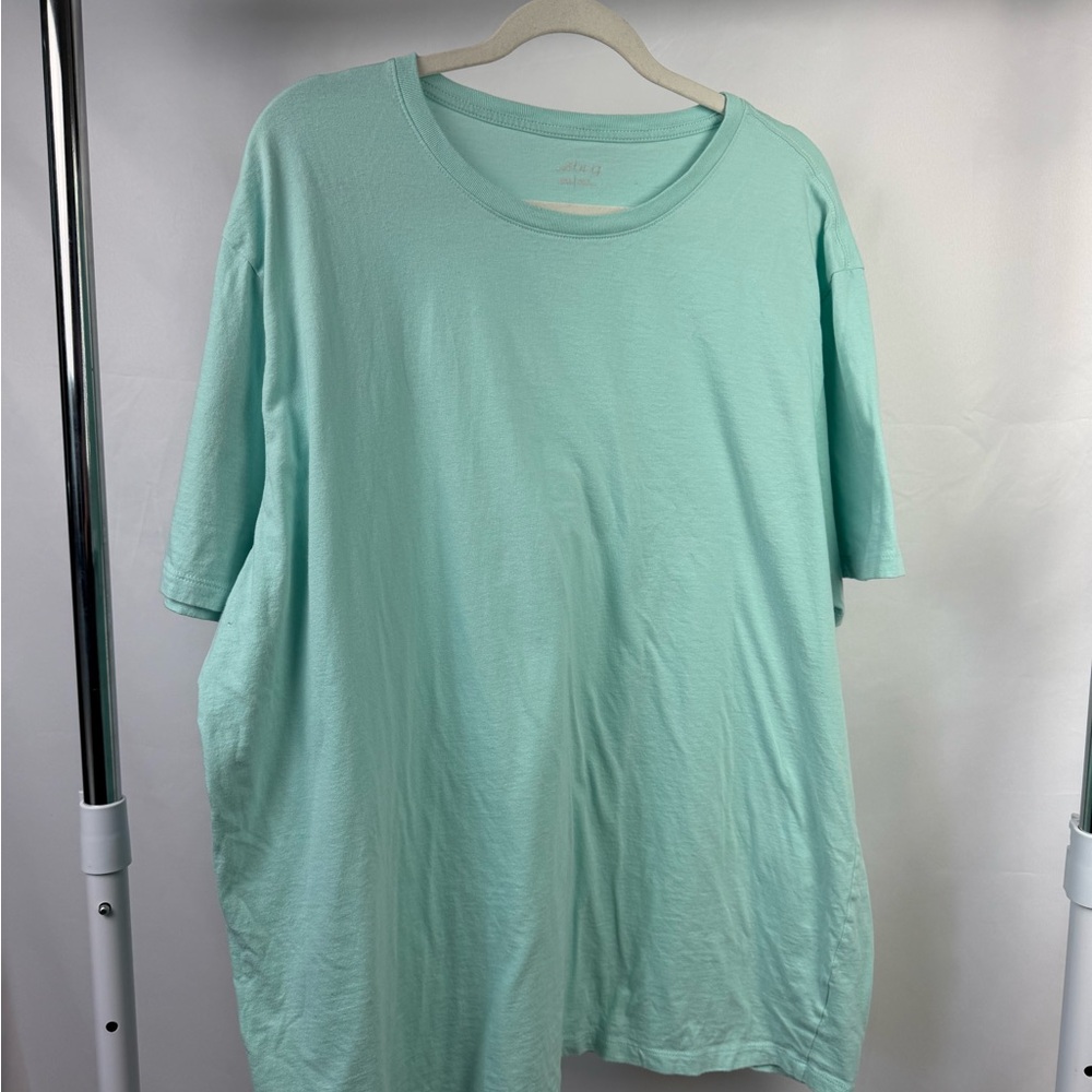 George Mint‎ Green T-Shirt 3XL 100% Cotton Oversized Casual Tee Short Sleeve
